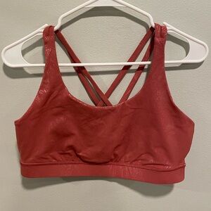 Lululemon Sports Bra Pink Shimmer Pattern Women’s Size 12